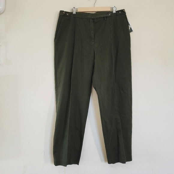 Lauren Ralph Lauren Business Casual Army Green Balmoral Highlite Pants size 16 - Picture 1 of 7